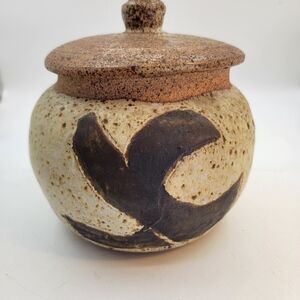 Studio Hand Crafted Pottery Lidded Jar